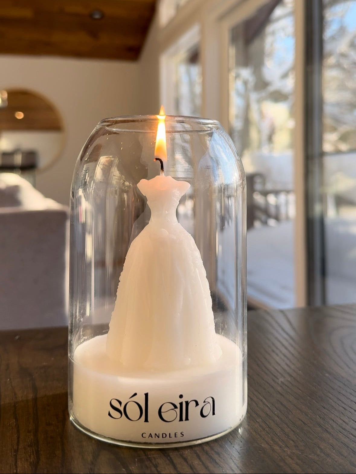 Happily Ever After Wedding Dress Candle
