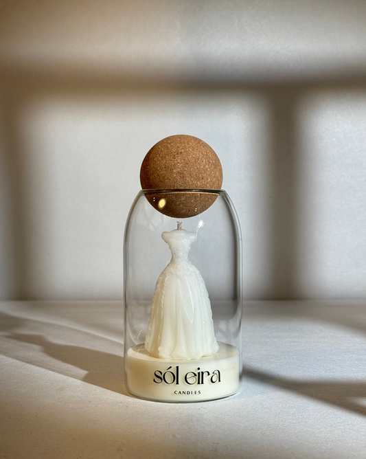 Happily Ever After Wedding Dress Candle